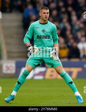 Wolverhampton, Royaume-Uni. 28 septembre 2024. Sam Johnstone des Wolverhampton Wanderers lors du match de premier League à Molineux, Wolverhampton. Le crédit photo devrait se lire : Andrew Yates/Sportimage crédit : Sportimage Ltd/Alamy Live News Banque D'Images
