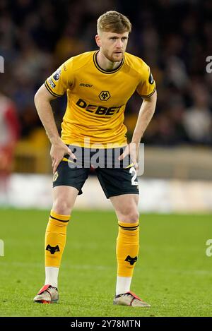 Wolverhampton, Royaume-Uni. 28 septembre 2024. Tommy Doyle des Wolverhampton Wanderers lors du match de premier League à Molineux, Wolverhampton. Le crédit photo devrait se lire : Andrew Yates/Sportimage crédit : Sportimage Ltd/Alamy Live News Banque D'Images
