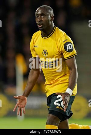 Wolverhampton, Royaume-Uni. 28 septembre 2024. Carlos Forbs des Wolverhampton Wanderers lors du match de premier League à Molineux, Wolverhampton. Le crédit photo devrait se lire : Andrew Yates/Sportimage crédit : Sportimage Ltd/Alamy Live News Banque D'Images