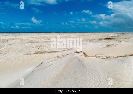 Paysage pittoresque de désert de sel Lencois Maranhenses National Park - Parque Nacional dos Lencois Maranhenses dans le nord-est du Brésil Banque D'Images