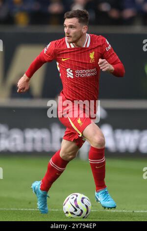 Wolverhampton, Royaume-Uni. 29 septembre 2024. Andrew Robertson de Liverpool lors du match de premier League Wolverhampton Wanderers vs Liverpool à Molineux, Wolverhampton, Royaume-Uni, 28 septembre 2024 (photo par Alfie Cosgrove/News images) à Wolverhampton, Royaume-Uni le 29/09/2024. (Photo par Alfie Cosgrove/News images/SIPA USA) crédit : SIPA USA/Alamy Live News Banque D'Images