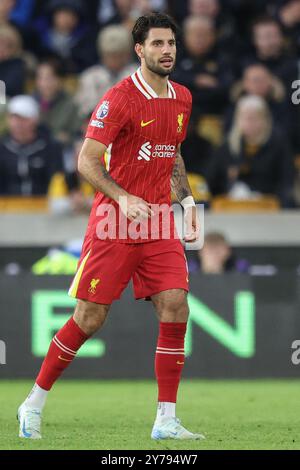 Wolverhampton, Royaume-Uni. 29 septembre 2024. Dominik Szoboszlai de Liverpool lors du match de premier League Wolverhampton Wanderers vs Liverpool à Molineux, Wolverhampton, Royaume-Uni, 28 septembre 2024 (photo par Alfie Cosgrove/News images) à Wolverhampton, Royaume-Uni le 29/09/2024. (Photo par Alfie Cosgrove/News images/SIPA USA) crédit : SIPA USA/Alamy Live News Banque D'Images