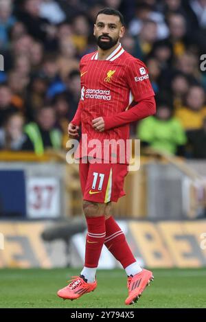 Wolverhampton, Royaume-Uni. 29 septembre 2024. Mohamed Salah de Liverpool lors du match de premier League Wolverhampton Wanderers vs Liverpool à Molineux, Wolverhampton, Royaume-Uni, 28 septembre 2024 (photo par Alfie Cosgrove/News images) à Wolverhampton, Royaume-Uni le 29/09/2024. (Photo par Alfie Cosgrove/News images/SIPA USA) crédit : SIPA USA/Alamy Live News Banque D'Images