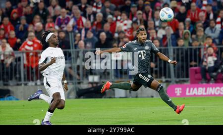 Muenchen, Deutschland. 28 septembre 2024. IM Bild : 28.09.2024, Fussball, Bundesliga, FC Bayern Muenchen - Bayer 04 Leverkusen, GER, Muenchen, Allianz Arena, DFL LA RÉGLEMENTATION INTERDIT TOUTE UTILISATION DE PHOTOGRAPHIES COMME SÉQUENCES D'IMAGES ET/OU QUASI-VIDÉO. Crédit : dpa/Alamy Live News Banque D'Images