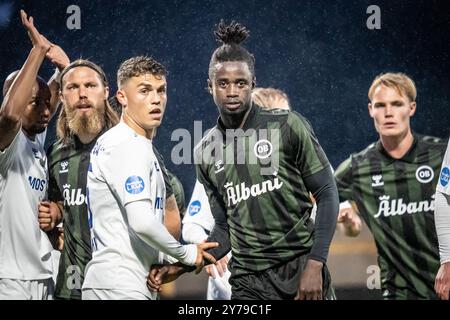 Kolding, Danemark. 28 septembre 2024. James Gomez (29) d'Odense BK vu lors du match NordicBet Liga entre Kolding IF et Odense BK à Autocentralen Parke à Kolding. Banque D'Images