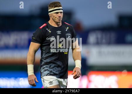 Galway, Irlande. 29 septembre 2024. James Venter des Sharks lors du match de la ronde 2 du United Rugby Championship entre Connacht Rugby et Hollywoodbets Sharks au stade Dexcom de Galway, Irlande le 28 septembre 2024 (photo par Andrew SURMA/ Credit : Sipa USA/Alamy Live News Banque D'Images