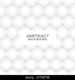 Fond sans couture de motif de ruche d'abeille gris. Illustration de Vecteur