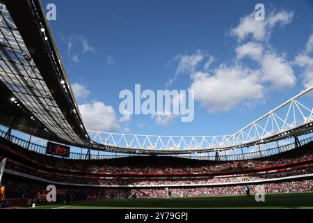 Londres, Royaume-Uni. 28 septembre 2024. Vue générale du match Arsenal contre Leicester City EPL, à l'Emirates Stadium, Londres, Royaume-Uni, le 28 septembre 2024. Crédit : Paul Marriott/Alamy Live News Banque D'Images