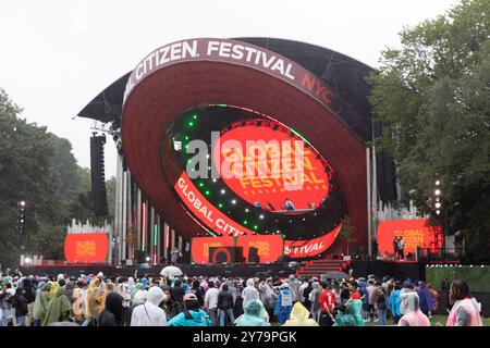 New York, États-Unis. 28 septembre 2024. Global Citizen Festival à Central Park à New York, États-Unis, le 28 septembre 2024. Crédit : Brazil photo Press/Alamy Live News Banque D'Images