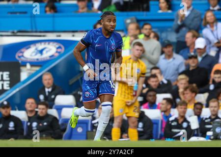 Londres, Royaume-Uni. 28 septembre 2024. Christopher Nkunku du Chelsea FC lors du match de Chelsea FC contre Brighton & Hove Albion FC English premier League à Stamford Bridge, Londres, Angleterre, Royaume-Uni le 28 septembre 2024 Credit : Every second Media/Alamy Live News Banque D'Images