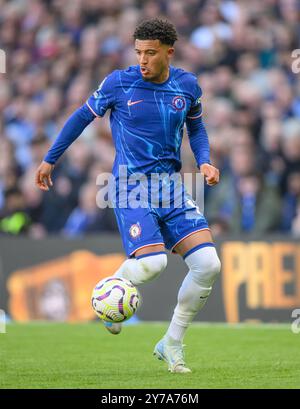 Londres, Royaume-Uni. 28 septembre 2024. Chelsea v Brighton & Hove Albion - premier League - Stamford Bridge. Jadon Sancho en action. Crédit photo : Mark pain / Alamy Live News Banque D'Images