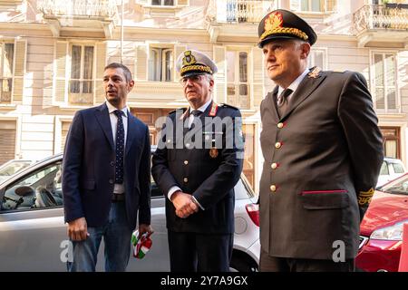 Marco Porcedda durante alcuni momenti della Santa Messa in onore di San Michele Arcangelo Santo patrono della Polizia di Stato presso la Chiesa di Sant'Antonio da Padova a Torino, Italia - Cronaca - Domenica 29 Settembre 2024 - (photo Giacomo Longo/LaPresse) Marco Porcedda pendant quelques moments de la Sainte Messe en l'honneur de Saint Michel Archange, Saint patron de la police d'État à l'église Saint Antoine de Padoue, à Turin Italie - Actualités - dimanche 29 septembre 2024 - (photo Giacomo Longo/LaPresse) crédit : LaPresse/Alamy Live News Banque D'Images
