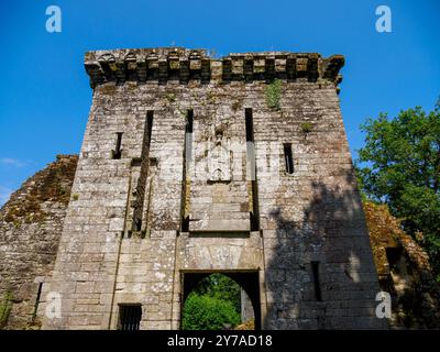 Tours elfiques, forteresse Largoet, Elven, Morbihan, France Banque D'Images