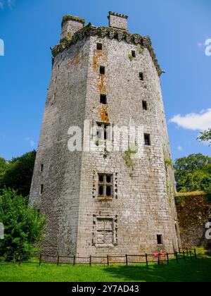 Tours elfiques, forteresse Largoet, Elven, Morbihan, France Banque D'Images