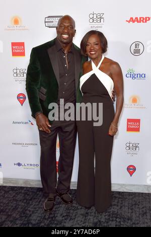 Thaddeus Bullard und Viola Davis BEI der HollyRod Foundation DesignCares Gala im Rolling Greens DTLA. Los Angeles, 28.09.2024 Banque D'Images