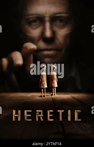 HUGH GRANT dans HERETIC (2024), réalisé par BRYAN WOODS et SCOTT BECK. Crédit : Shiny Penny Productions / Catchlight Studios / album Banque D'Images