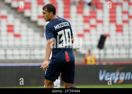 Simone Mazzocchi de Cosenza lors du SSC Bari vs Cosenza Calcio, match de football italien Serie B à Bari, Italie, septembre 28 2024 Banque D'Images