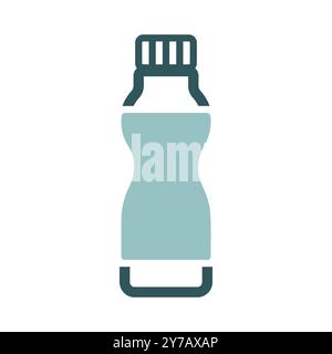 Icône vectorielle de bouteille de yaourt buvable. Enseigne de produits laitiers. Symbole graphique pour la conception de sites Web et d'applications de cuisine, logo, application, interface utilisateur Illustration de Vecteur