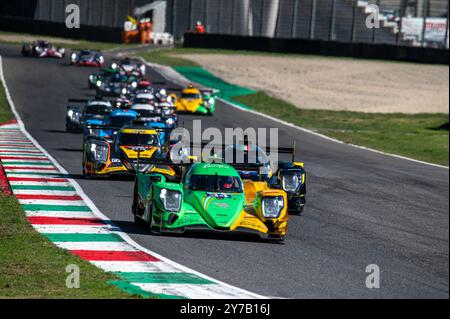 Sebastian ALVAREZ (MEX), Vladislav LOMKO (FRA), Tom DILLMANN (FRA) d'une COMPÉTITION INTER EUROPOL sur un Oreca 07 - Gibson lors d'une course d'ELMS à Mugello pendant ELMS - 4 heures de Mugello, course d'Endurance à Mugello, Italie, septembre 29 2024 Banque D'Images