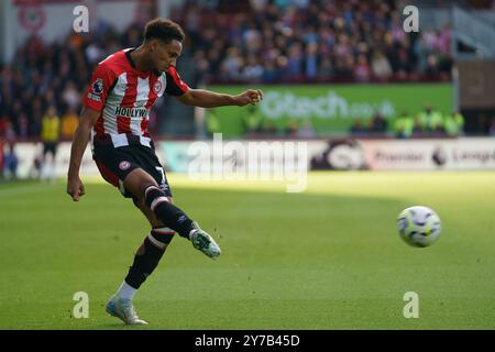 Londres, Royaume-Uni. 28 septembre 2024. Kevin Schade de Brentford lors du Brentford FC contre West Ham United FC au Gtech Community Stadium, Londres, Angleterre, Royaume-Uni le 28 septembre 2024 crédit : Every second Media/Alamy Live News Banque D'Images