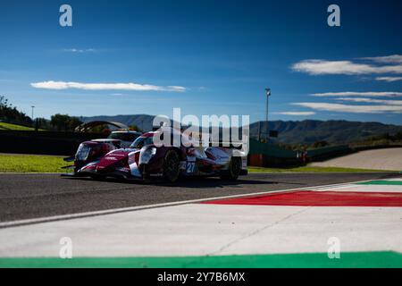 27 PEDERSEN Benjamin (usa), STEVENS Will (gbr), Nielsen Racing, Oreca 07 - Gibson, action pendant les 4 heures de Mugello 2024, 5ème manche de la European le Mans Series 2024 sur le circuit de Mugello du 26 au 29 septembre 2024 à Scarperia e San Piero, Italie Banque D'Images