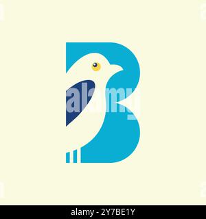 Design moderne et élégant du logo lettre B. Illustration de Vecteur