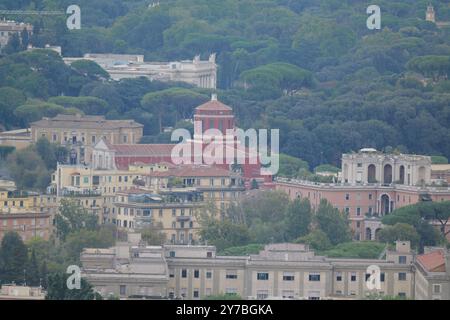 Vue de Rome depuis le sommet de Monte Mario Banque D'Images