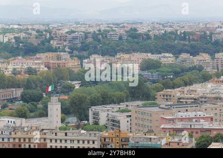 Vue de Rome depuis le sommet de Monte Mario Banque D'Images