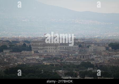 Vue de Rome depuis le sommet de Monte Mario Banque D'Images