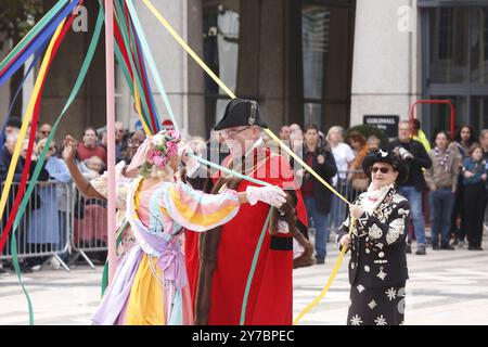 29 septembre 2024, Guildhall, Londres Costermongers Harvest Festival la Pearly Society tient son Festival de la récolte dans le Guildhall Yard de la ville de Londres. Crédit photo : Roland Ravenhill/Alamy Banque D'Images