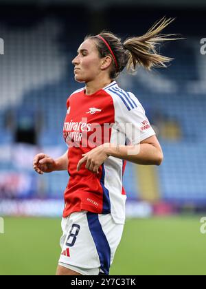 Leicester, Royaume-Uni. 29 septembre 2024. Leicester, Angleterre, 29 septembre 2024 : Mariona Caldentey (8 Arsenal) en action lors du match de Super League Barclays Womens entre Leicester City et Arsenal au King Power Stadium de Leicester, Angleterre (Natalie Mincher/SPP) crédit : SPP Sport Press photo. /Alamy Live News Banque D'Images