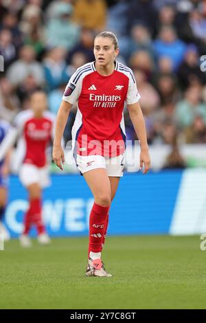 LEICESTER, ROYAUME-UNI, 29 SEPTEMBRE 2024. Alessia Russo d'Arsenal lors du match de football Barclays FA Super League pour femme entre Leicester City et Arsenal au King Power Stadium de Leicester, en Angleterre. (Crédit : James Holyoak / Alamy Live News) Banque D'Images