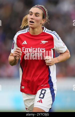 LEICESTER, ROYAUME-UNI, 29 SEPTEMBRE 2024. Mariona Caldentey d'Arsenal lors du match de football Barclays FA Super League pour femme entre Leicester City et Arsenal au King Power Stadium de Leicester, en Angleterre. (Crédit : James Holyoak / Alamy Live News) Banque D'Images