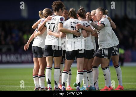 Liverpool, Royaume-Uni. 29 septembre 2024. Everton FC contre Manchester Utd FC Barclays Super League femme. WALTON HALL PARK STADIUM, ANGLETERRE - 30 SEPTEMBRE 2024 Man Utd célèbre après avoir marqué lors du match de Super League féminine Barclays entre Everton FC et Bristol City FC au Walton Hall Park Stadium le 30 septembre 2024 à Liverpool Angleterre ( Credit : ALAN EDWARDS/Alamy Live News Banque D'Images