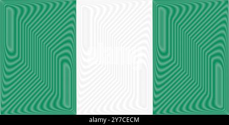 Jour de l'indépendance du Nigeria 1er octobre. Fond de vecteur de drapeau Nigeria de style Scribble. Affiche, carte, bannière. Illustration de Vecteur