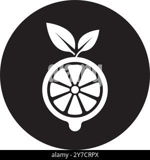 conception de logo d'illustration vectorielle d'icône de fruit orange Illustration de Vecteur