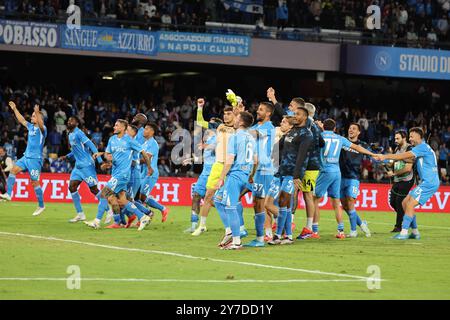 Naples, Campanie, ITALIE. 29 septembre 2024. Pendant le match de football du 29/09/2024, valable pour le championnat italien Serie A - 2024/25 à Naples au Diego Armando Maradona Stadium entre SSC Napoli vs FC Monza. Sur la photo : (crédit image : © Fabio Sasso/ZUMA Press Wire) USAGE ÉDITORIAL SEULEMENT! Non destiné à UN USAGE commercial ! Crédit : ZUMA Press, Inc/Alamy Live News Banque D'Images