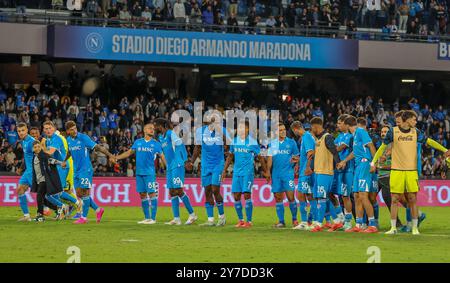 Naples, Campanie, ITALIE. 29 septembre 2024. Pendant le match de football du 29/09/2024, valable pour le championnat italien Serie A - 2024/25 à Naples au Diego Armando Maradona Stadium entre SSC Napoli vs FC Monza. Sur la photo : (crédit image : © Fabio Sasso/ZUMA Press Wire) USAGE ÉDITORIAL SEULEMENT! Non destiné à UN USAGE commercial ! Crédit : ZUMA Press, Inc/Alamy Live News Banque D'Images