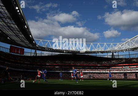 Londres, Royaume-Uni. 28 septembre 2024. Action générale lors du match Arsenal contre Leicester City EPL, à l'Emirates Stadium, Londres, Royaume-Uni, le 28 septembre 2024. Crédit : Paul Marriott/Alamy Live News Banque D'Images