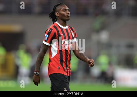 Milan, Italie. 27 septembre 2024. Rafael Leao de l'AC Milan lors du match de Serie A à Giuseppe Meazza, Milan. Le crédit photo devrait se lire : Jonathan Moscrop/Sportimage crédit : Sportimage Ltd/Alamy Live News Banque D'Images