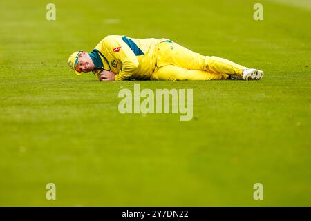 Bristol, Royaume-Uni, 29 septembre 2024. Steve Smith, l'australien, lors du match international d'un jour de la Fifth Metro Bank entre l'Angleterre et l'Australie. Crédit : Robbie Stephenson/Gloucestershire Cricket/Alamy Live News Banque D'Images