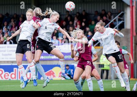 Londres, Royaume-Uni. 29 septembre 2024. Londres, Angleterre, septembre 29 2024 : match de Super League féminin entre West Ham et Liverpool au Chigwell construction Stadium à Londres, Angleterre. (Pedro Porru/SPP) crédit : SPP Sport Press photo. /Alamy Live News Banque D'Images