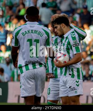 Sevilla, Espagne. 29 septembre 2024. Espagnol la Liga EA Sports match de football Betis vs Espanyol au stade Benito Villamarin de Séville, 29 septembre 2024 JORNADA 8 LIGA 1ª DIVISION ESTADIO BENITO VILLAMARIN REAL BETIS- R.C.D ESPANYOL DE BARCELONA 900/cordon Press Credit : CORDON PRESS/Alamy Live News Banque D'Images