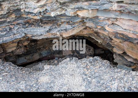 Grotte au nid de Grebe à Wabana, Bell Island, Terre-Neuve-et-Labrador, Canada Banque D'Images