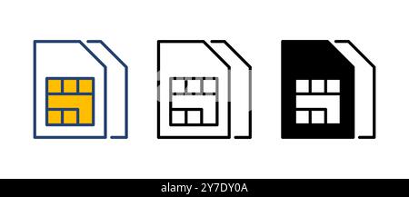 Vecteur d'icône de carte SIM. vecteur d'icône de double carte sim Illustration de Vecteur