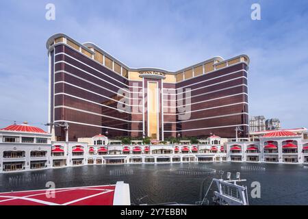 Vue extérieure du Wynn Palace Macau Hotel Casino avec fontaines Banque D'Images