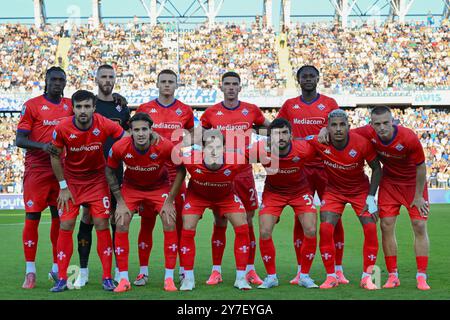 L'équipe de l'ACF Fiorentina lors de l'Empoli FC vs ACF Fiorentina, match de football italien Serie A à Empoli, Italie, septembre 29 2024 Banque D'Images