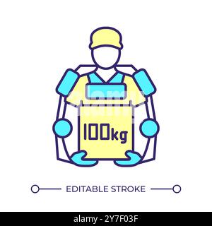 Icône de couleur RVB exosquelette Illustration de Vecteur