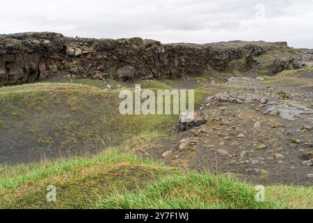 Le pont entre les continents en Islande Banque D'Images