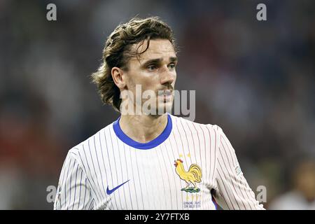 MUNCHEN - Antoine Griezmann (France) lors du match de demi-finale de l'UEFA EURO 2024 opposant l'Espagne et la France à la Munich Football Arena le 9 juillet 2024 à Munich, Allemagne. ANP | Hollandse Hoogte | Maurice van Steen Banque D'Images